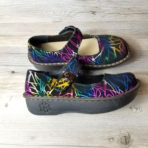 Ingaro Mary Jane Multi-Color Button Clogs